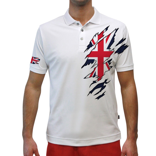 Mens British Patriot Heroes Golf Shirt - British Flag