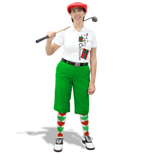 Ladies Golf Knickers Christmas Outfit - Merry Christmas