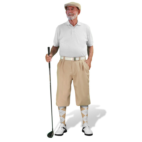 Golf Knickers - Mens Khaki Multiselect Outfit