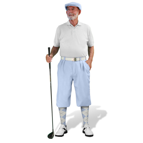 Golf Knickers - Mens Light Blue Multiselect Outfit