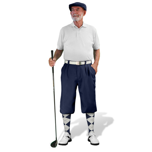 Golf Knickers - Mens Navy Multiselect Outfit