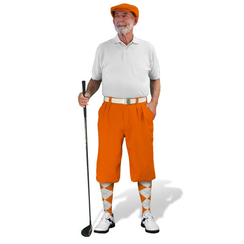 Golf Knickers - Mens Orange Multiselect Outfit
