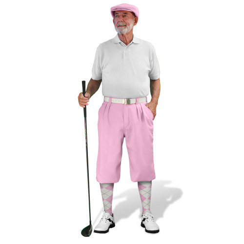 Golf Knickers - Mens Pink Multiselect Outfit