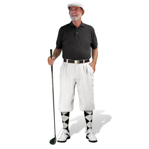 Golf Knickers - Mens White Multiselect Outfit