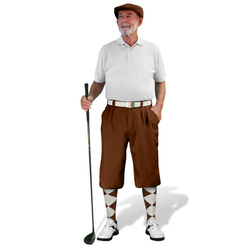 Golf Knickers - Mens Brown Multiselect Outfit