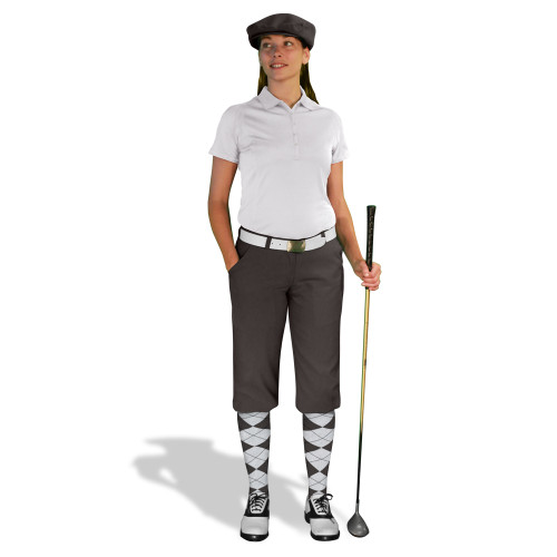 Golf Knickers - Ladies Charcoal  Multiselect Outfit