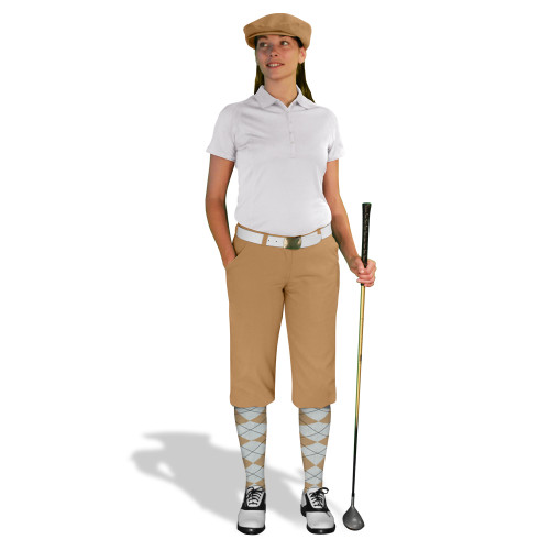 Golf Knickers - Ladies Khaki Multiselect Outfit