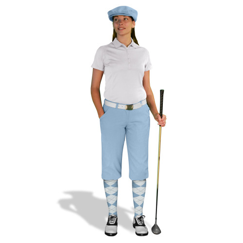 Golf Knickers - Ladies Light Blue Multiselect Outfit