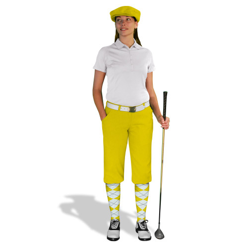 Golf Knickers - Ladies Yellow Multiselect Outfit