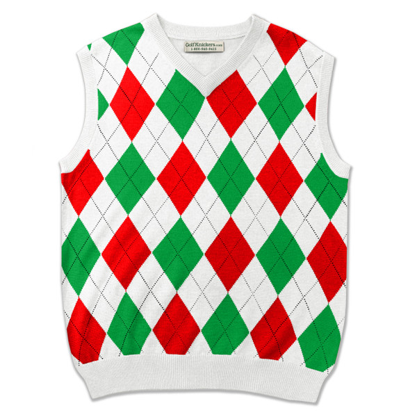 Women's golf argyle sweater on sale vest