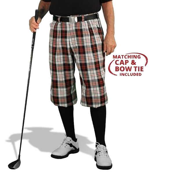 Golf Outfit Mens Plaid Golf Knickers and matching golf shirt and socks