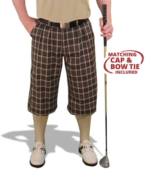 Golf Outfit Mens Plaid Golf Knickers and matching golf shirt and socks
