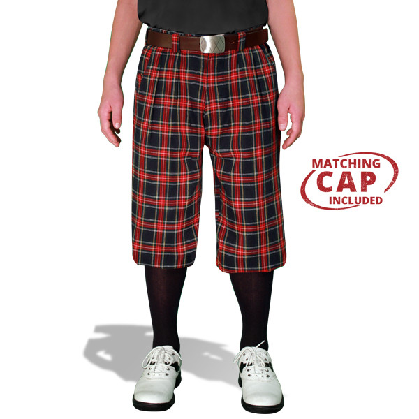 Youth Cotton Plaid Golf Knickers | Par 