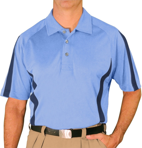 light blue golf shirt