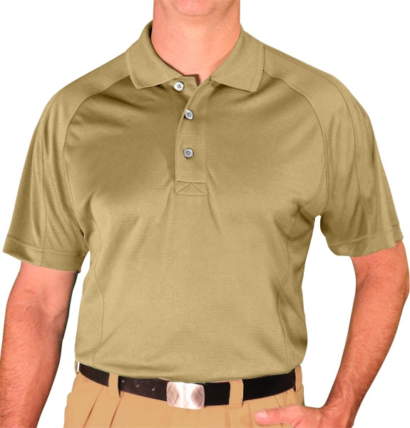 Mens Hybrid Golf Shirt - Sand - Small 
