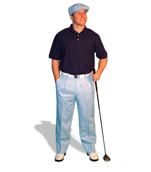 Light Blue and Navy Pant Outfit