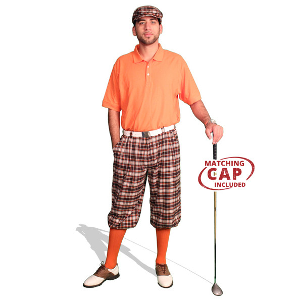 Male Golfer Costume (Orange & Black) : : Clothing, Shoes