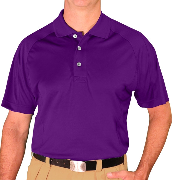 purple golf polo