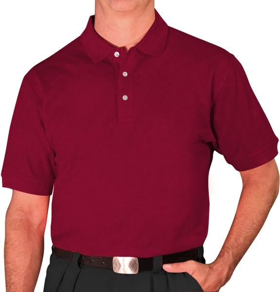 maroon golf polo