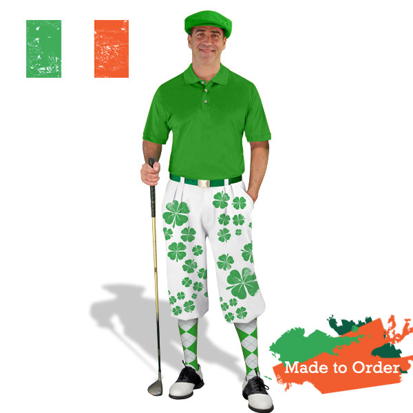 Mens Irish Homeland Cloverleaves Golf Knickers Outfit