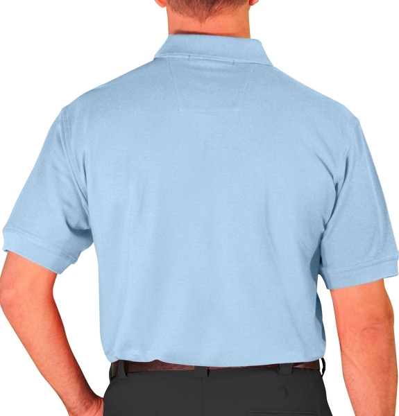 powder blue golf shirt