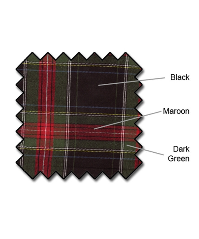 Black Stewart Plaid Black Maroon Dark Green
