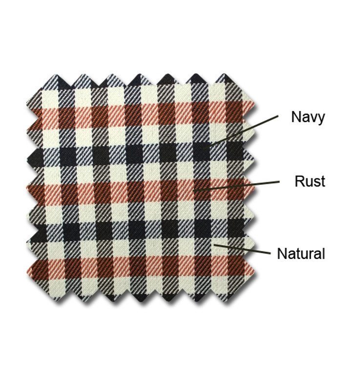 Saratoga Plaid Navy Rust Natural