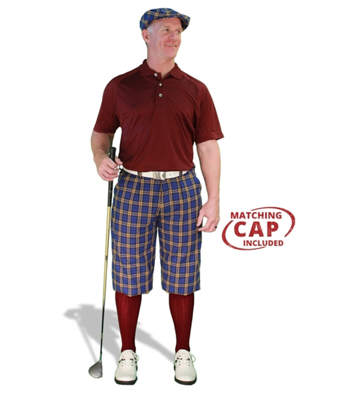 Mens Myrtle & Maroon Golf Outfit