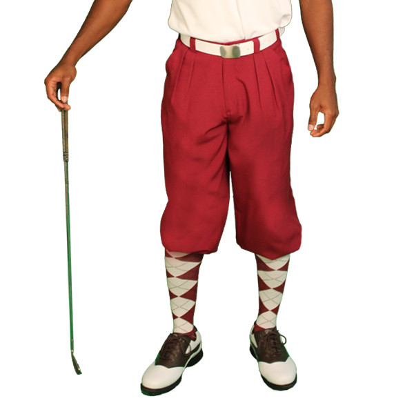 Mens Maroon & White Golf Outfit