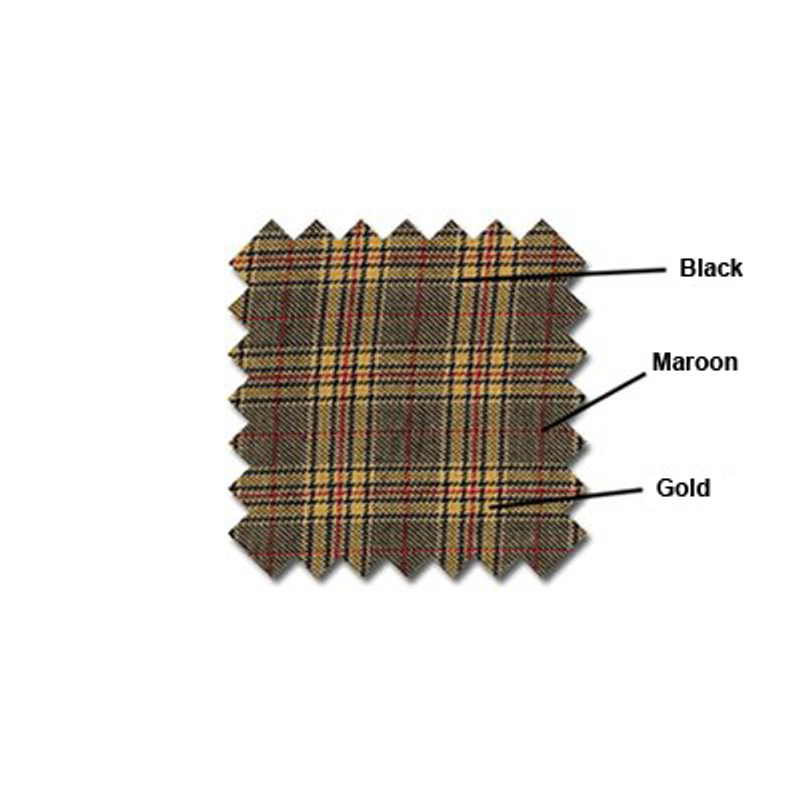Kelowna Plaid Black Maroon Gold