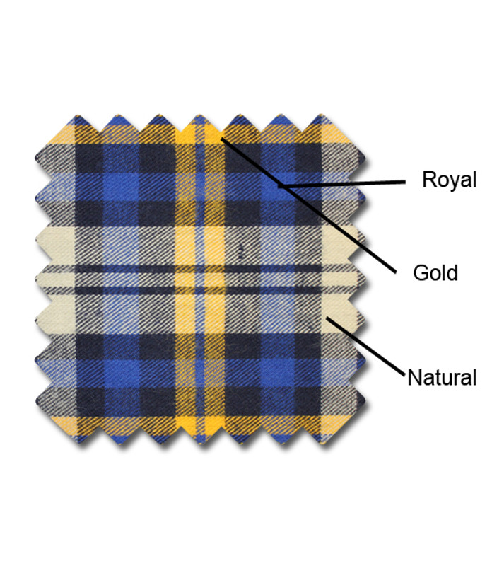 Malta Plaid Royal Gold Natural