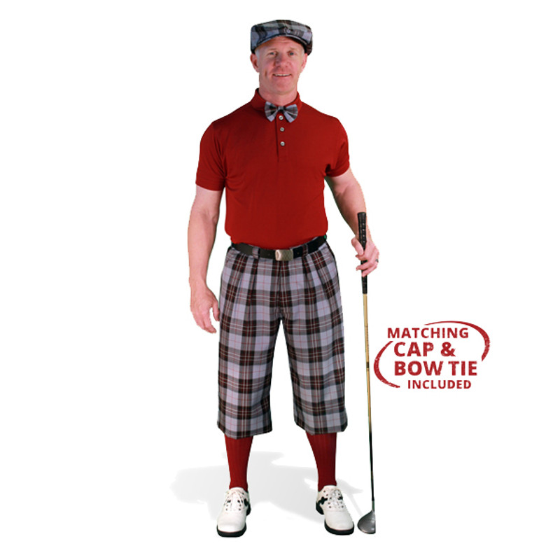 Mens Boca & Maroon Golf Outfit