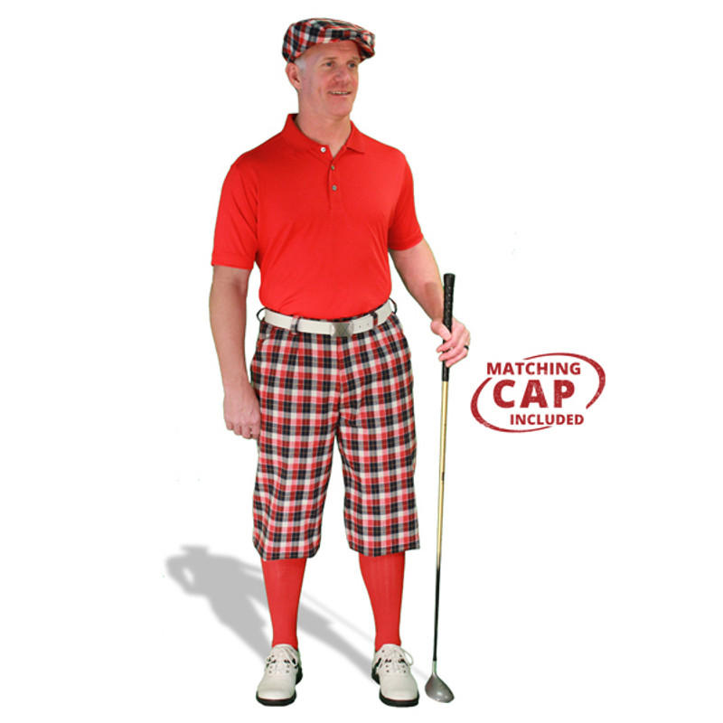 Mens Aberdeen & Red Golf Outfit