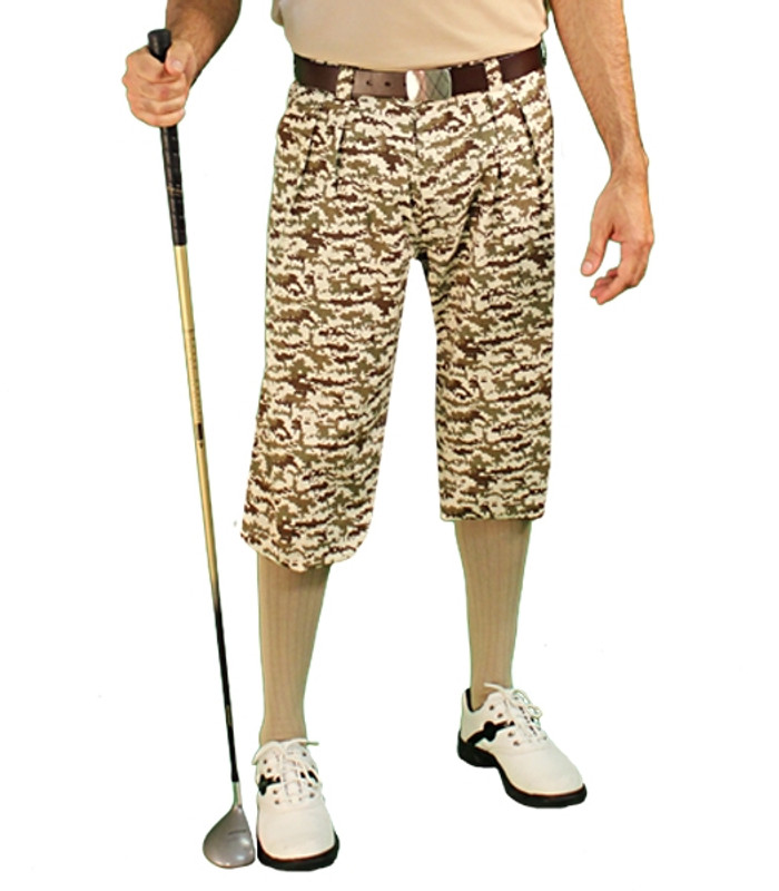 Mens Desert Camo & Khaki Golf Outfit