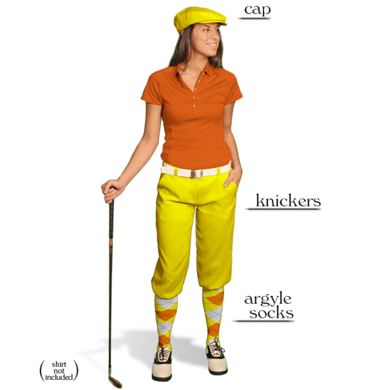 Golf Knickers - Ladies Yellow Start-in-Style Outfit