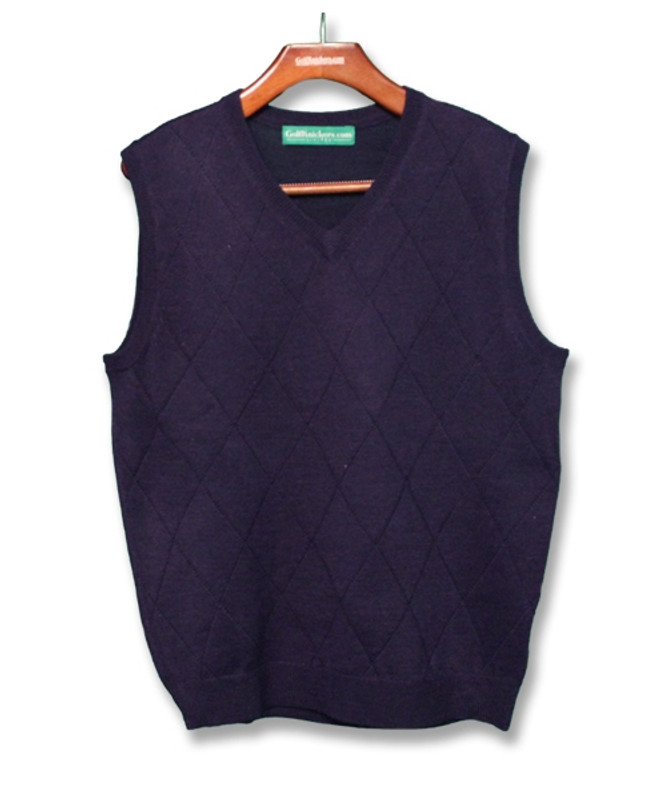 Golf Outfit - Mens Black Watch & Navy Sweater