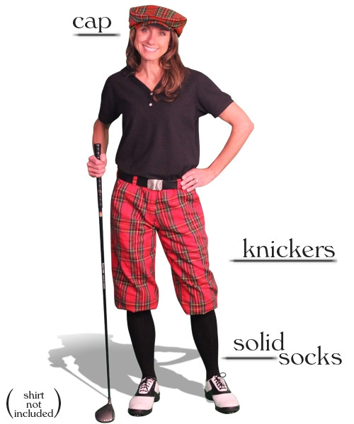 Ladies 'Par 5' Royal Stewart Plaid Start-in-Style Outfit