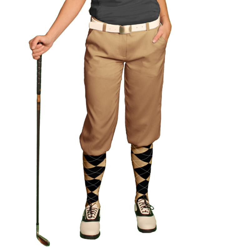 Golf Knickers - Ladies Khaki Start-in-Style Outfit