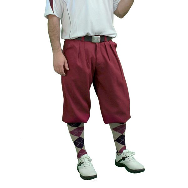 Mens Wedge White/Maroon Golf Outfit