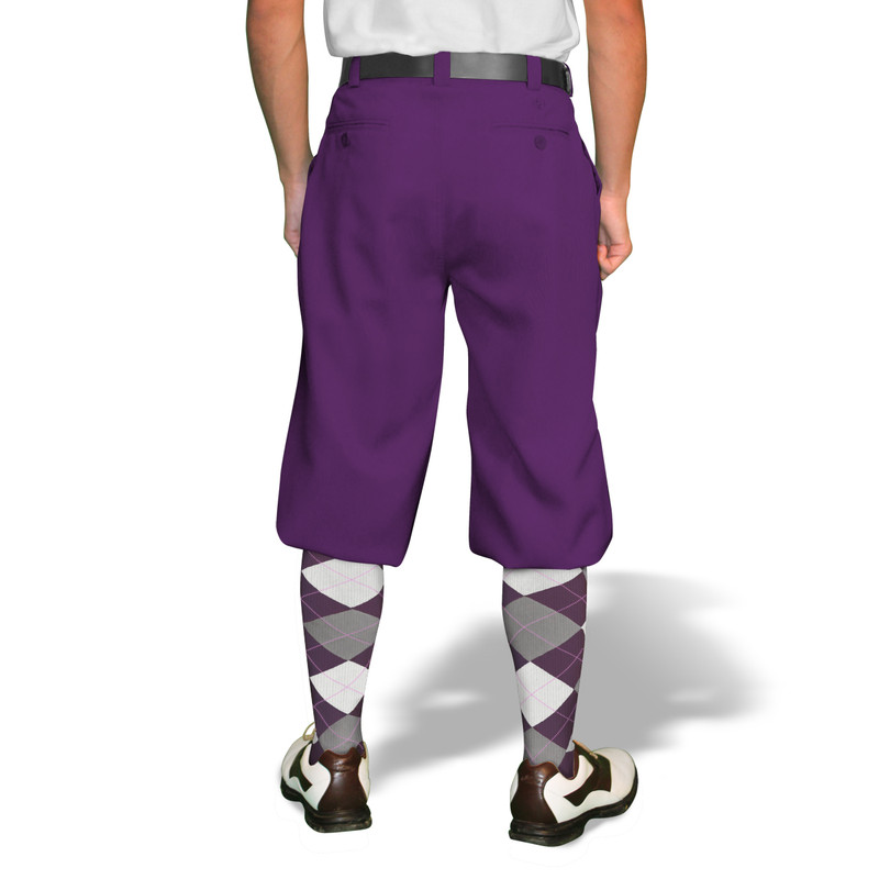 Mens Golf Knickers | Microfiber | Purple