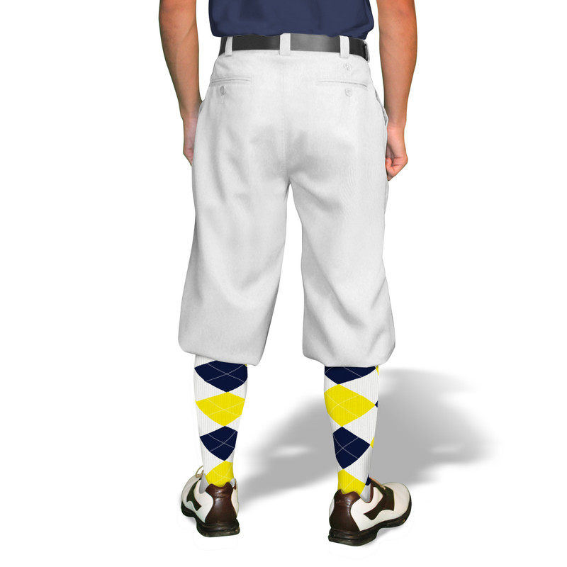 Mens Golf Knickers | Microfiber | White