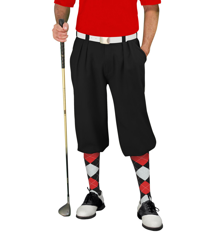 Golf Knickers - 'Par 3' Mens Black Albatross Outfit