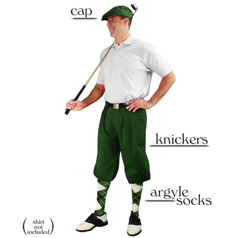 Golf Knickers - Mens Dark Green Start-in-Style Outfit