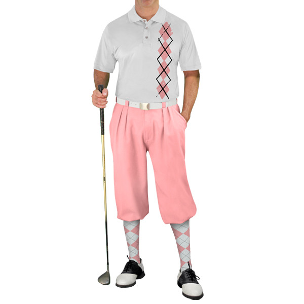 Argyle Heaven Golf Shirts | Mens | Pink