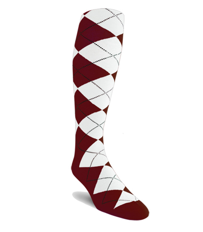 Golf Knickers - White/Maroon Argyle Heaven Outfit