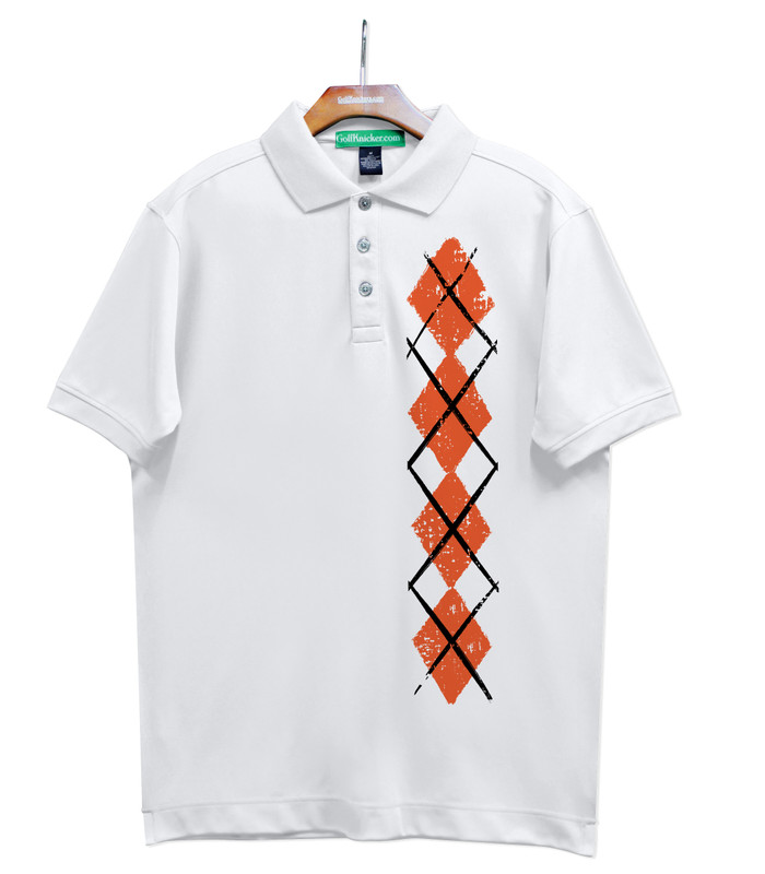 Golf Knickers - White/Orange Argyle Heaven Outfit