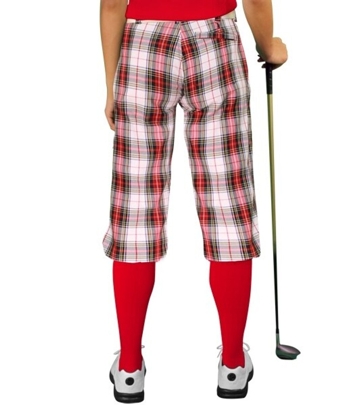 Ladies Outdoor Sports Dress Stewart Plaid Golf Knickers Back