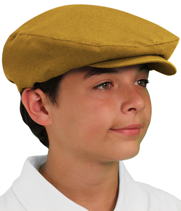 Youth Outdoor Sports Gold Microfiber Golf Cap Side