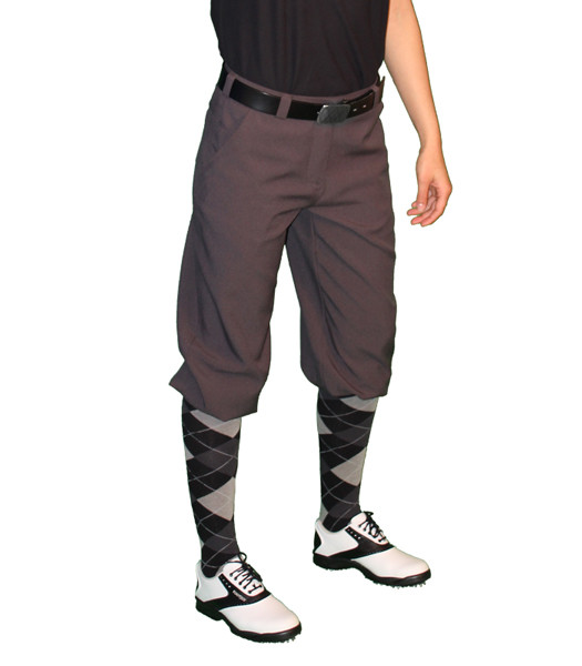Ladies Charcoal, Black & Taupe Golf Outfit