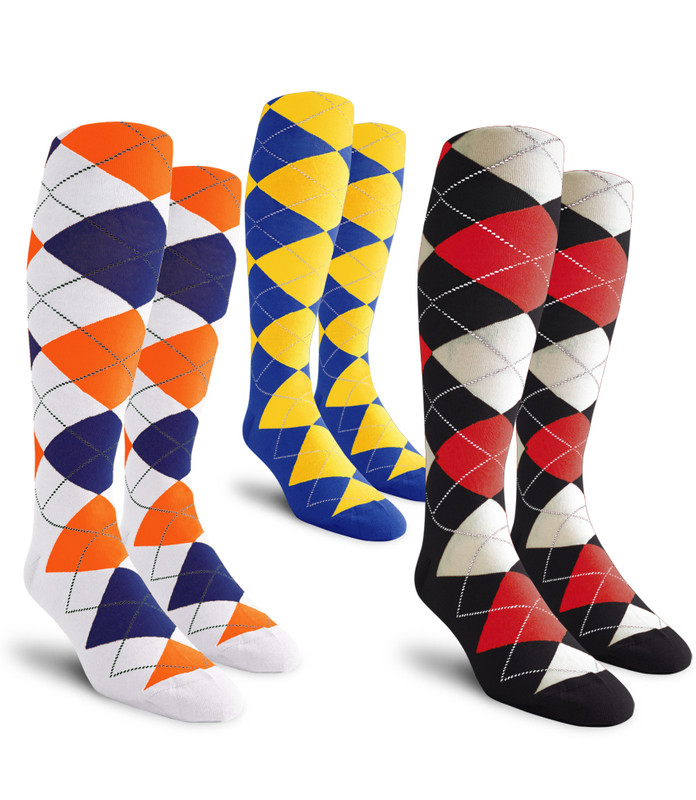 Youth Over-the-Calf Argyle Socks